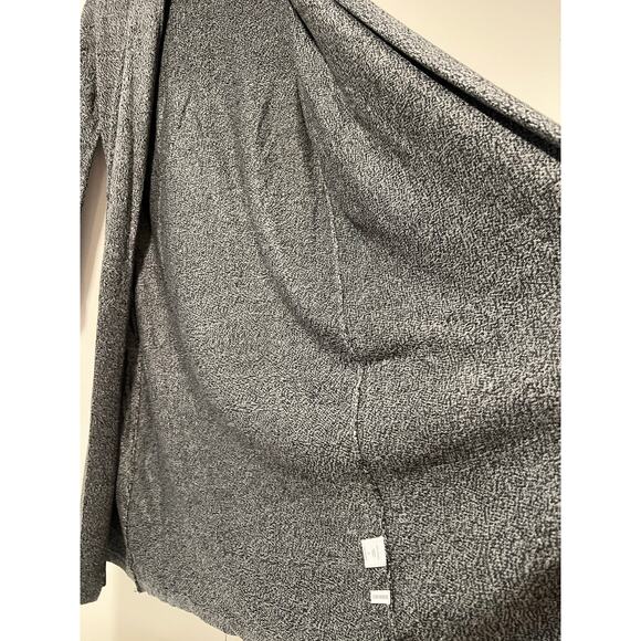 Soho Long Open Duster Cardigan Black and Gray Speckled Size Small JL - Picture 6 of 10